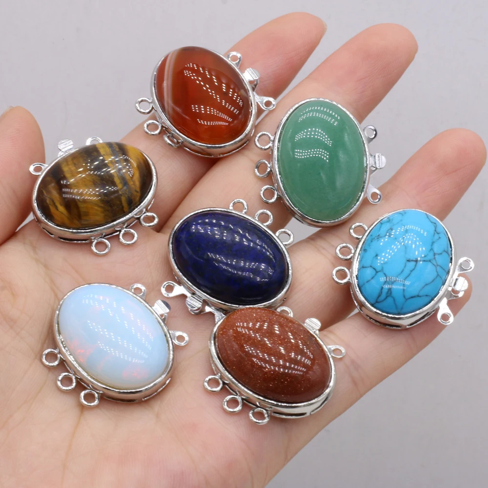 

Natural Shell Pendant Egg-shaped Semi-precious Stones Agate Opal for DIY Jewelry Making Necklace Accessories High Quality Gift