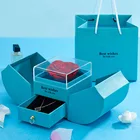 Рождественский подарок, подарочная коробка в стиле яблока, коробка с цветами розы для подруги, женская коробка для дня рождения, свадьбы, подружки невесты, подарок на день Святого Валентина