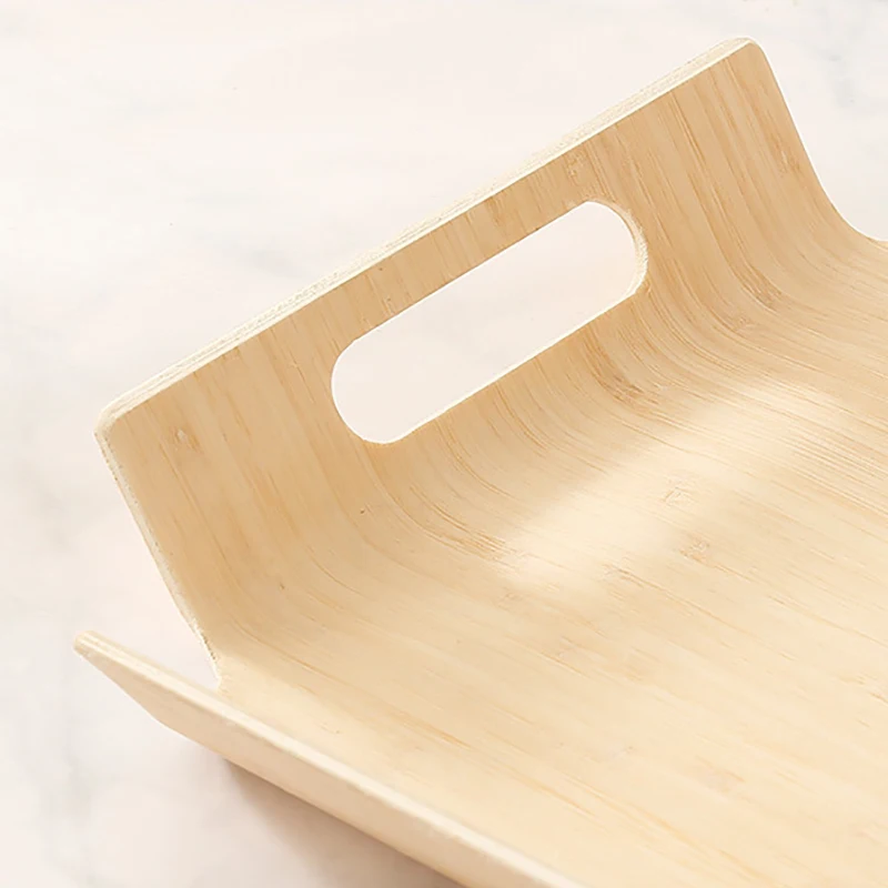 

Bread Tray Storage Organizer Wooden Serving Tray Wood Tea Plate Food Dish Platter Plate Dinner Fruit Cake