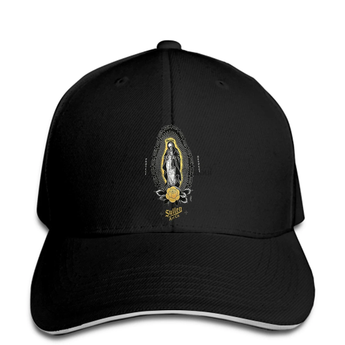

Baseball cap Sullen Men Thorned Print hat Black Rap Baseball caps Tattooed Clothin