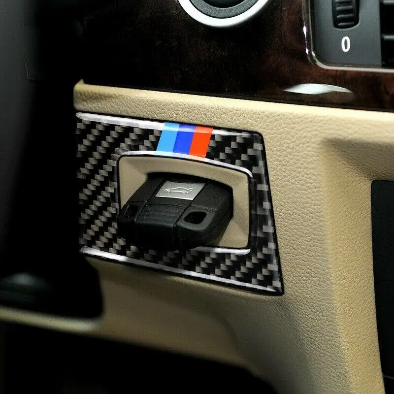 Карбоновая рамка для запуска двигателя приборной панели подходит BMW 3 серии E90 E91