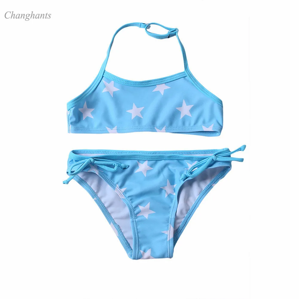 2020 новая модель Детский комплект бикини купальный костюм из двух предметов для