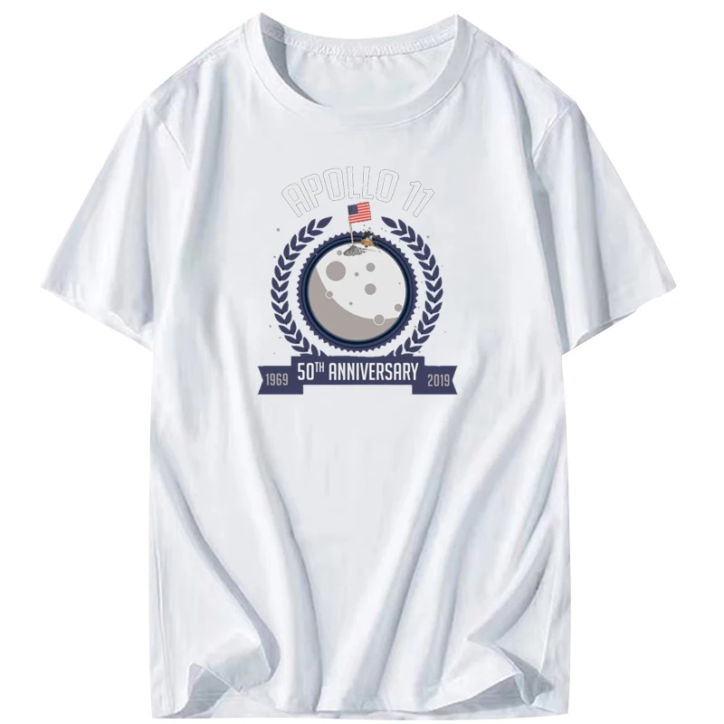 Лидер продаж хлопковая Футболка Apollo 11 50th anniversary moon landing July 20 1969 летняя футболка для