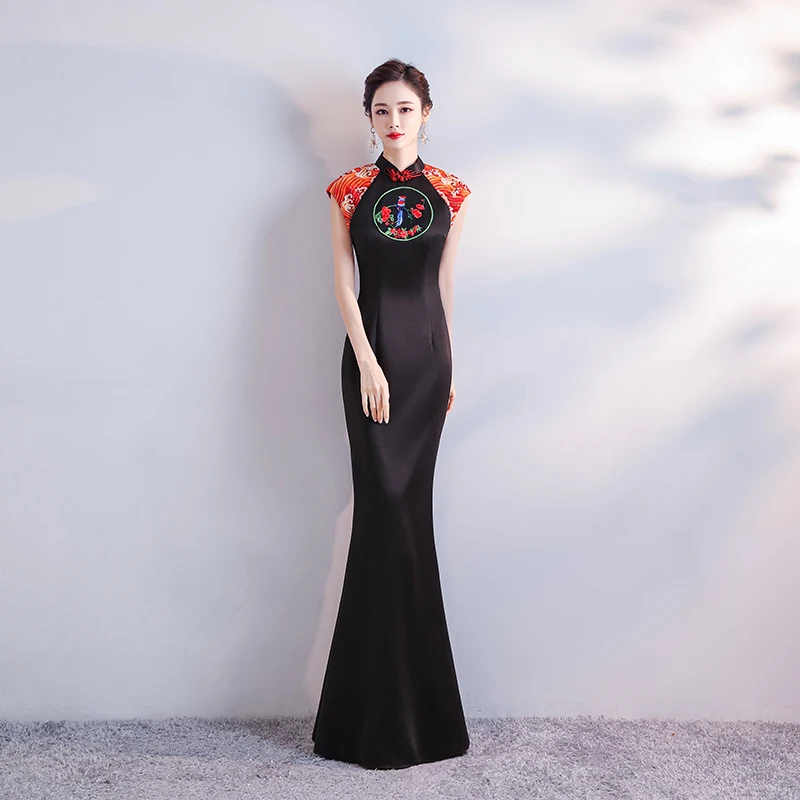 Белые женские вечерние платья S-XXXL длина до пола Русалка вечернее Ципао