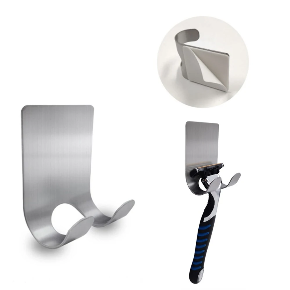 2 шт. держатель для бритвы из нержавеющей стали ванной комнаты палка на стойке