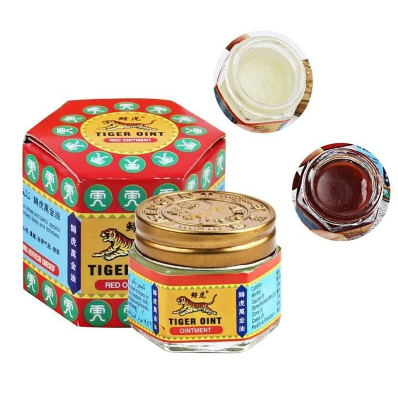 5 шт. 100% натуральный оригинальный красный/белый бальзам тигра Painkiller мазь для