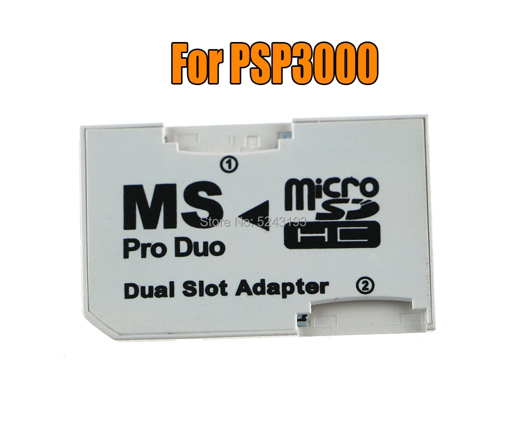 Адаптер для карт памяти PSP 1000 2000 3000 2 слота TF MS Pro Duo 1 шт. | Электроника