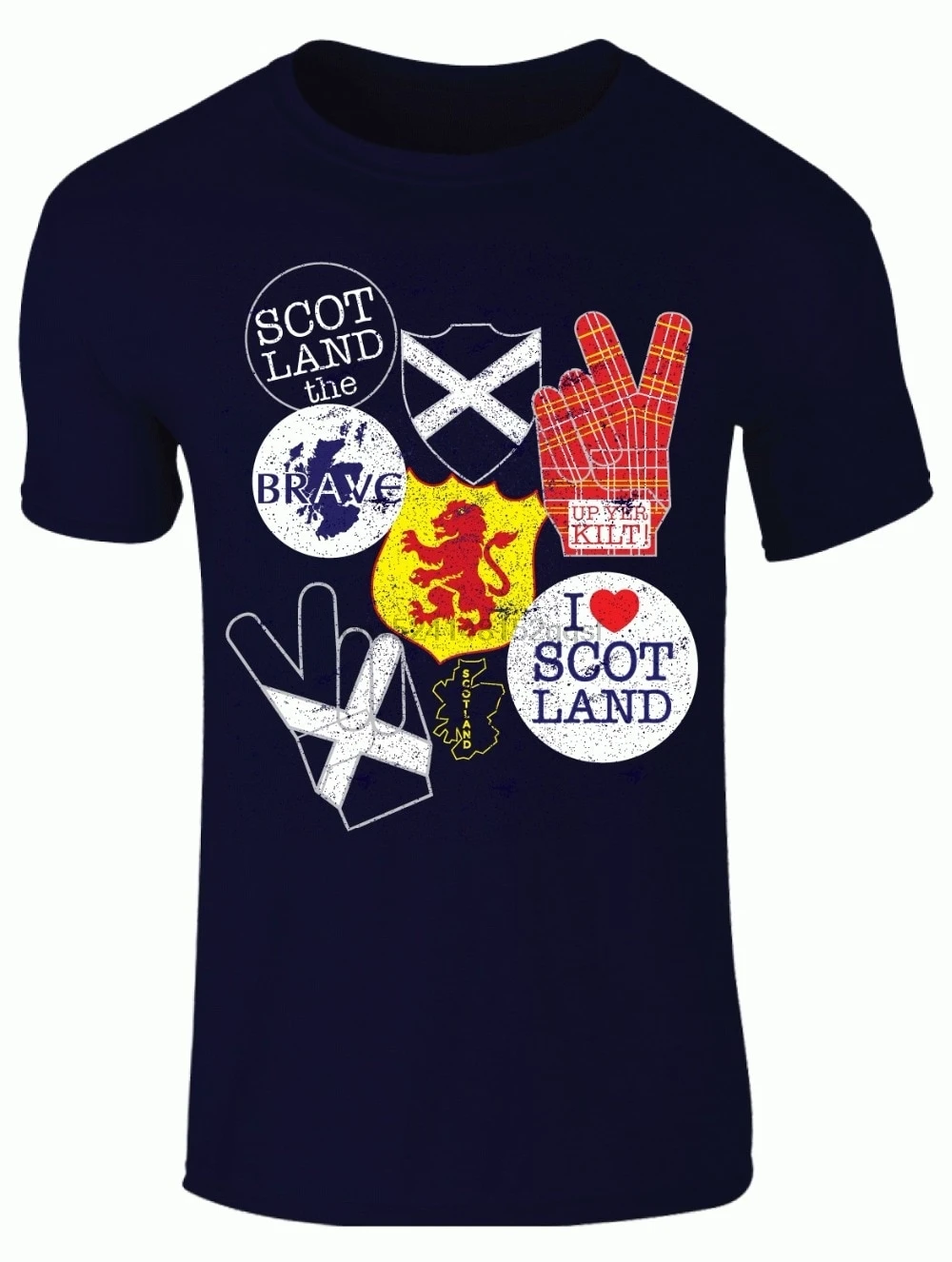 Мужская футболка 2018 Новая мужская с принтом летние шотландские наклейки I Love Scotland