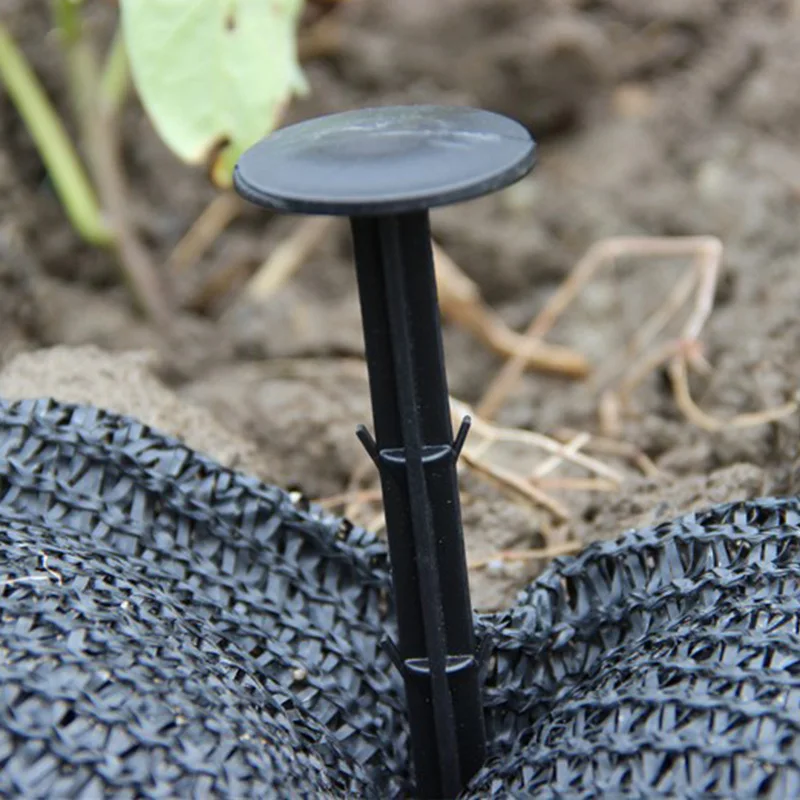 

10pcs Garden Ground Nail PP Mulch Fix Tools Greenhouse Film Weed Prevention Ground Cloth Sunshade Fly Net Plastic Fixed Pegs