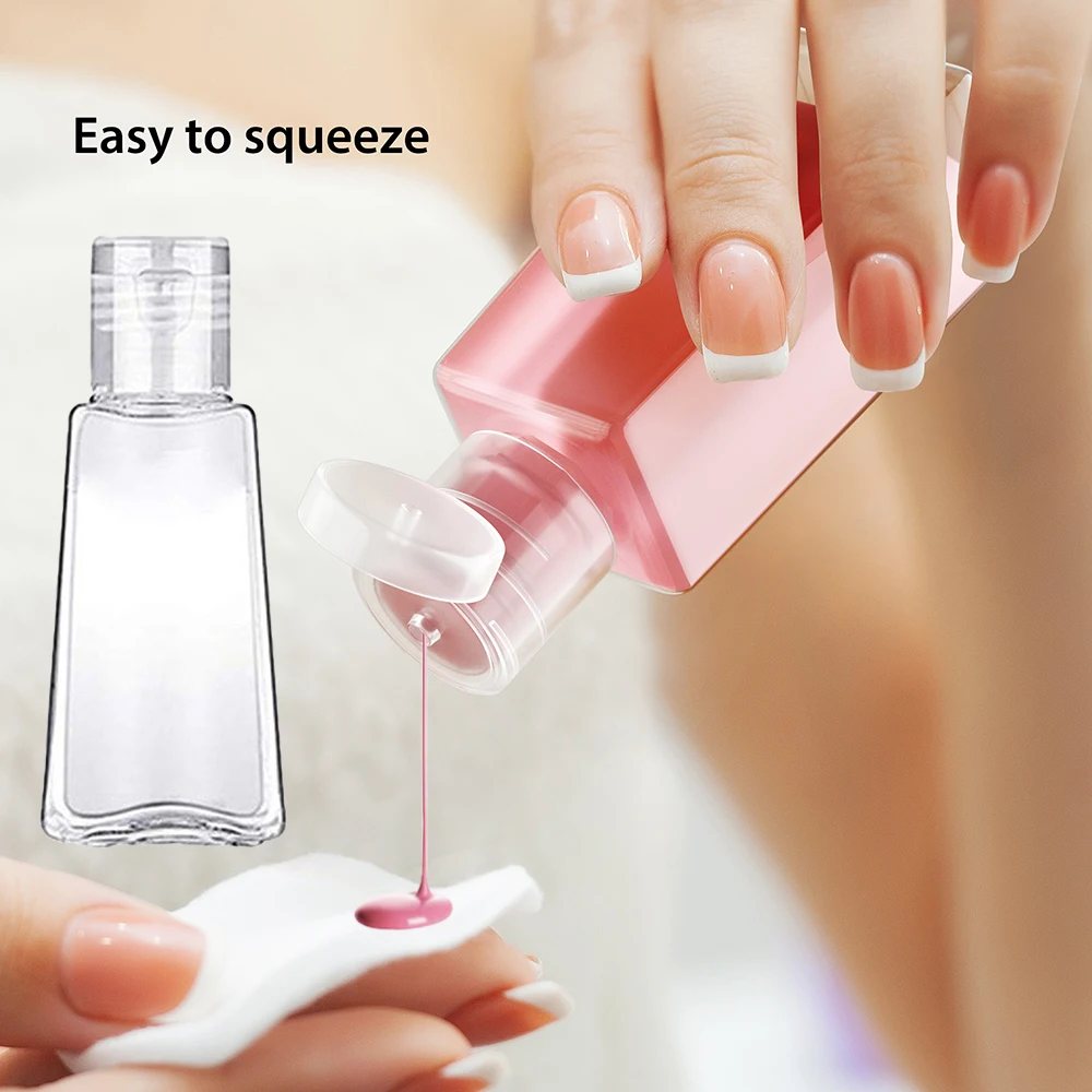 1PC Clear Flip Cap Bottles 30ml Trapezoidal Empty Hand Sanitizer Refillable Plastic Container Transparent Gel Bottle New | Красота и