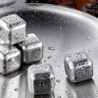 Многоразовые кубики льда из нержавеющей стали, охлаждающие камни с щипцами, камни для виски, охладители напитков для вина