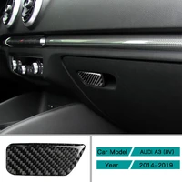 carbon fiber car accessories interior glove box switch car styling decoration cover trim stickers for audi a3 8v 2014 2019
