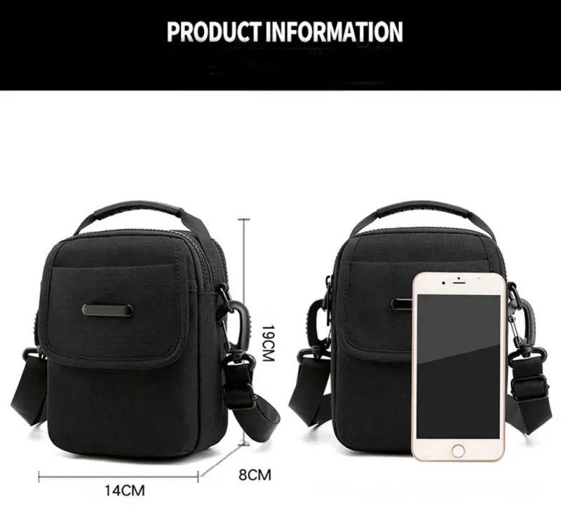 Мужская холщовая Спортивная слинг на одно плечо маленькая квадратная сумка