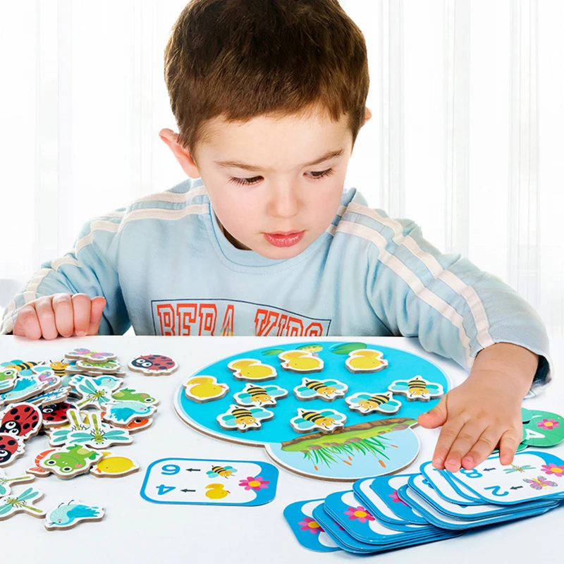 Обучающая игрушка для детей интерактивные настольные игры с подсчетом животных