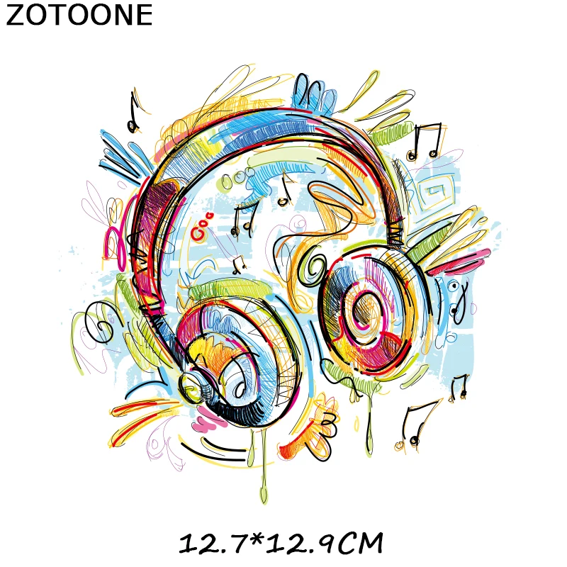 Модные Цветные музыкальные патчи термоклейкие для одежды наклейки на одежду