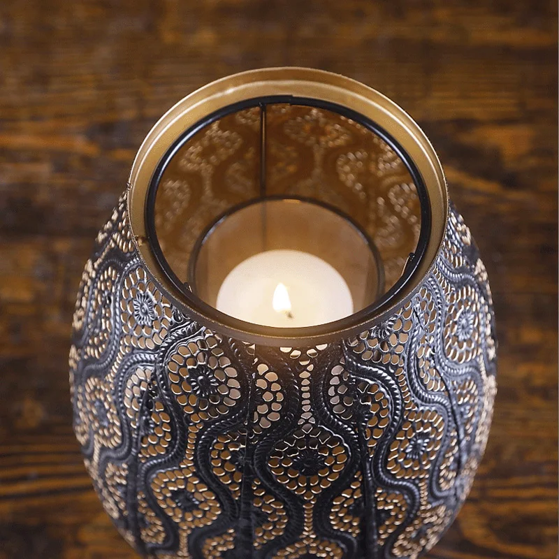 Strongwell в европейском винтажном стиле Железный подсвечник Фонарь металлический