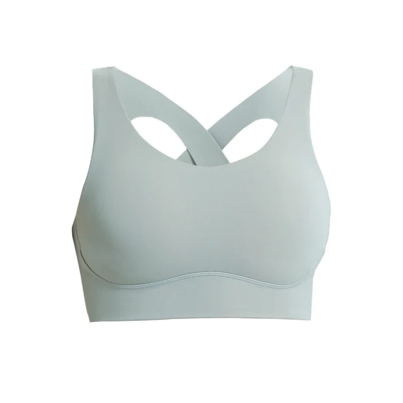 

QMEEGYM Sports Underwear Women High Intensity Cross Back Yoga Bra Padded Sexy Workout Beautiful Back Gym Crop Top Fitness Vest