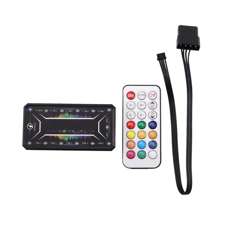 

Computer PC Case Fan RGB Adjust LED Fan Quiet Remote Computer Cooler Cooling RGB Case Fans (5PCS+1 Controller)