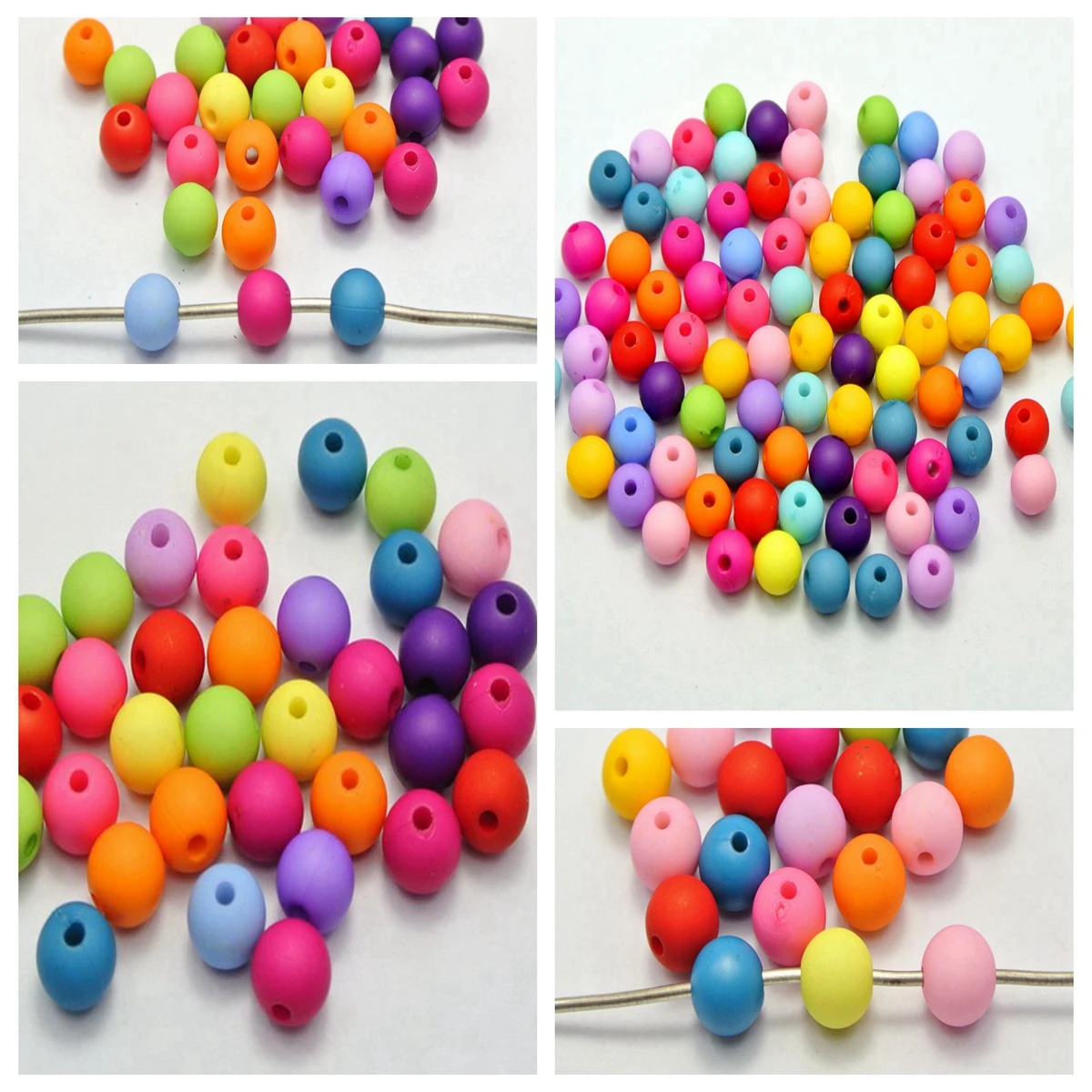 Ремесла Сделай Сам смешанные Цвет акриловые круглые бусины 6 мм 8 10 имитация