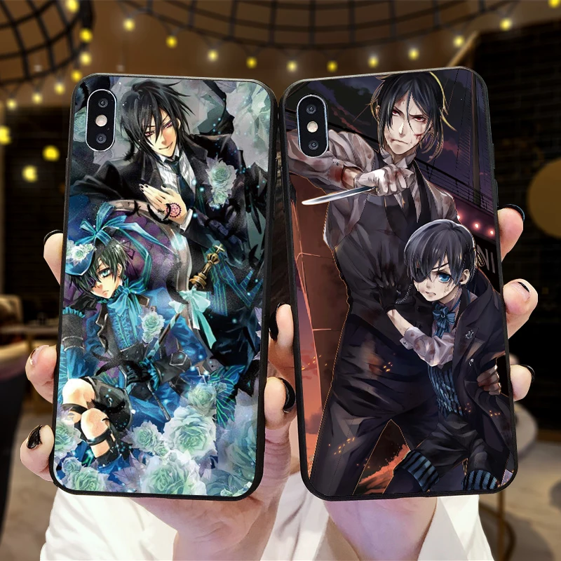 Аниме Черный дворецкий Мягкий ТПУ чехол для Apple IPhone X XR XS MAX 5 5S 5C SE 6 S 7 8 Plus ipod touch