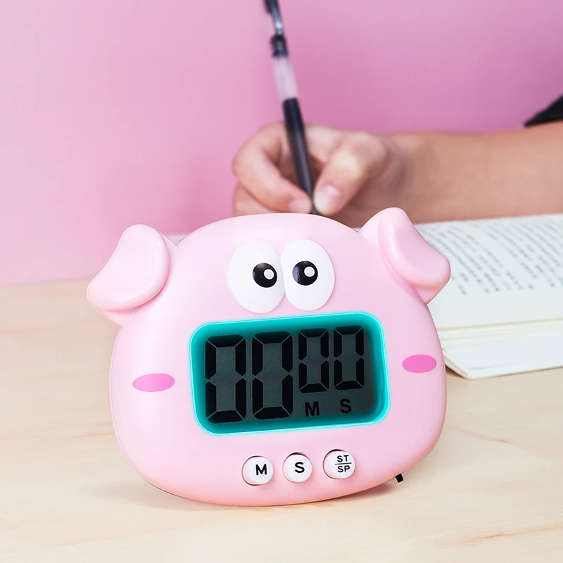 

Digital Screen Kitchen Timer Digital Timer Square Cooking Count Up Countdown Alarm Clock Cute Animal Shaped Learn Stopwatch