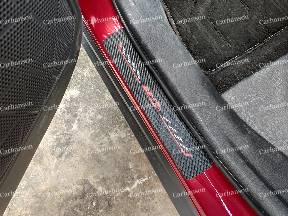 Для Perodua Bezza авто дверь педаль подоконника автомобиля углеродного волокна