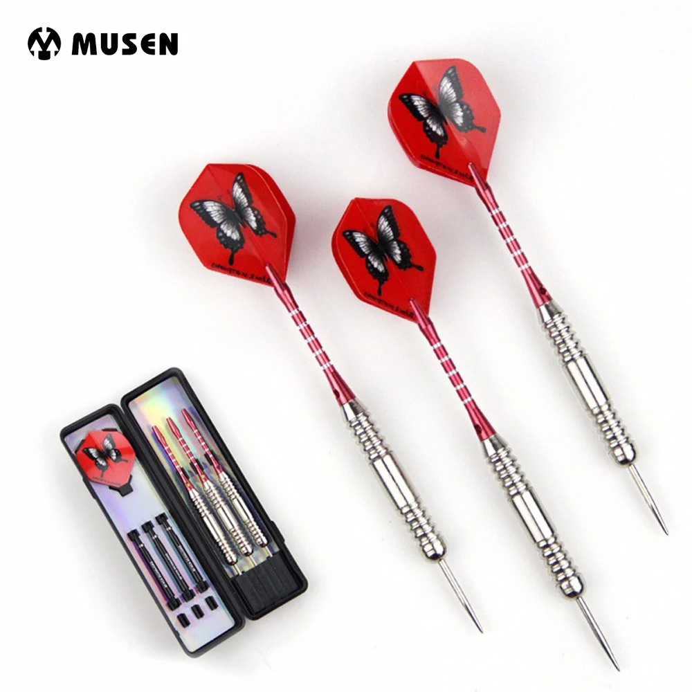 Высококачественный стальной наконечник 3 шт. около 26 г и красное кольцо/черный