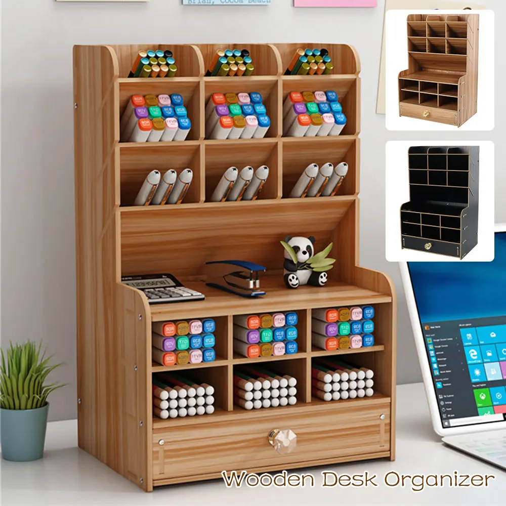 Креативный Настольный органайзер многофункциональный деревянный держатель для