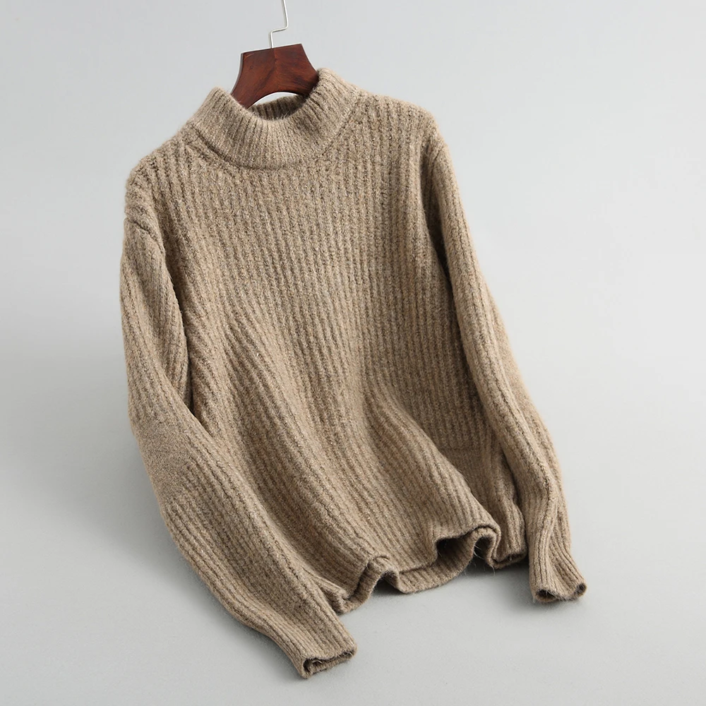 И толстые трикотажные женские пуловеры из мохера с длинным рукавом | Женская