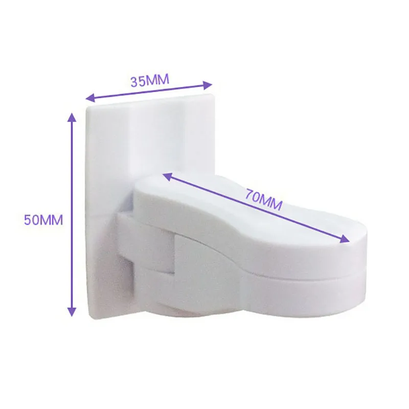 Manija blanca de seguridad para ni&ntilde;os y beb&eacute;s, cerradura de palanca para puerta, cuidado del beb&eacute;, 1 unidad-4