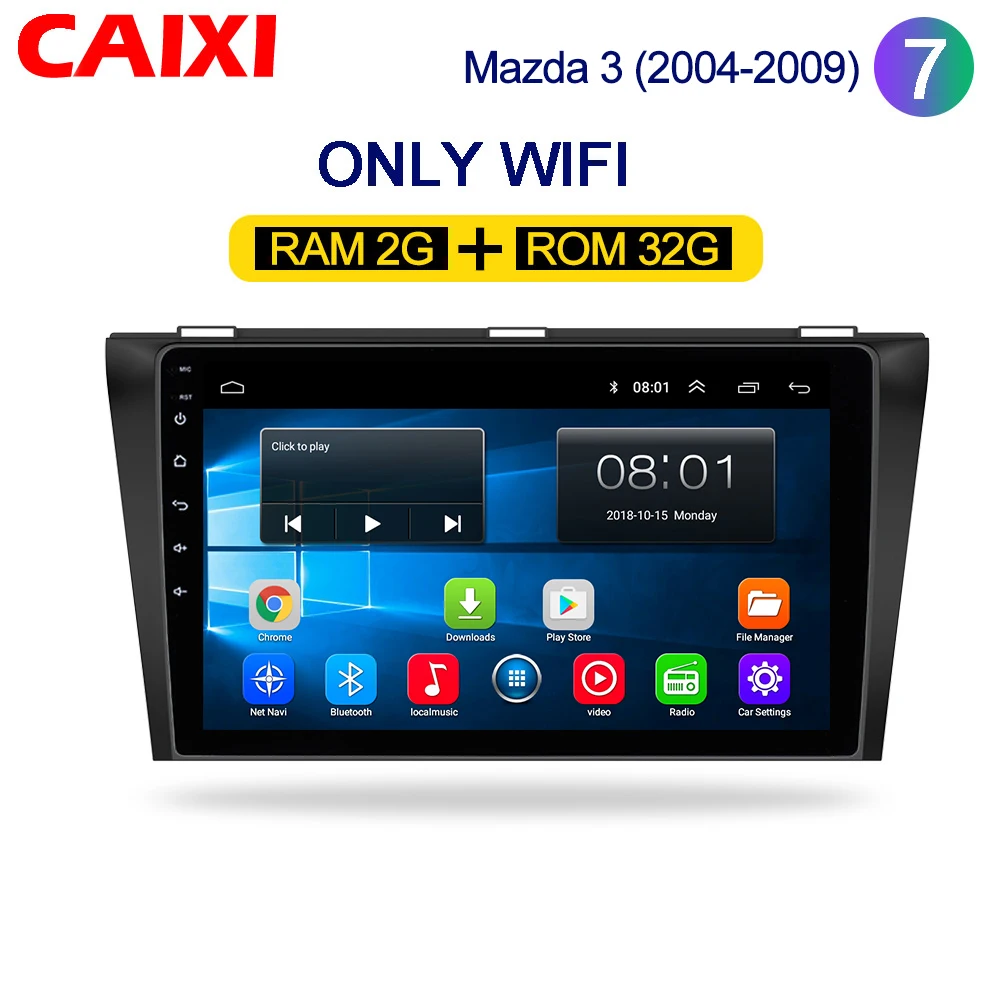 CaiXi " android 8,1 Автомобильный мультимедийный dvd-плеер для Mazda 3 2004-2013 2 din автомобильный dvd gps навигатор Авто Радио стерео плеер - Цвет: Cx-M3-32G-1