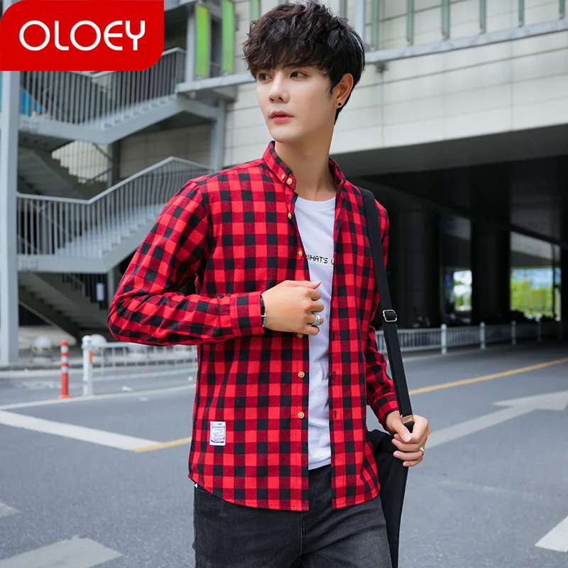 Новая весенняя хлопковая рубашка в клетку с отворотами-это чистая и свежая