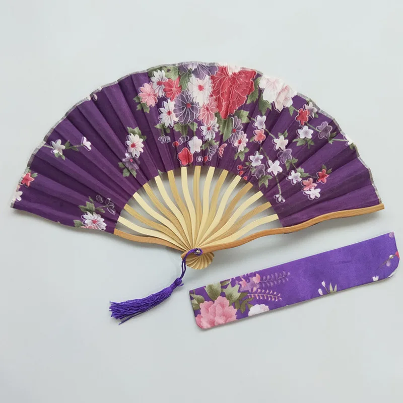

Satin dragon fan plus fan pocket S bone fan elegant lady fan 14 colors available