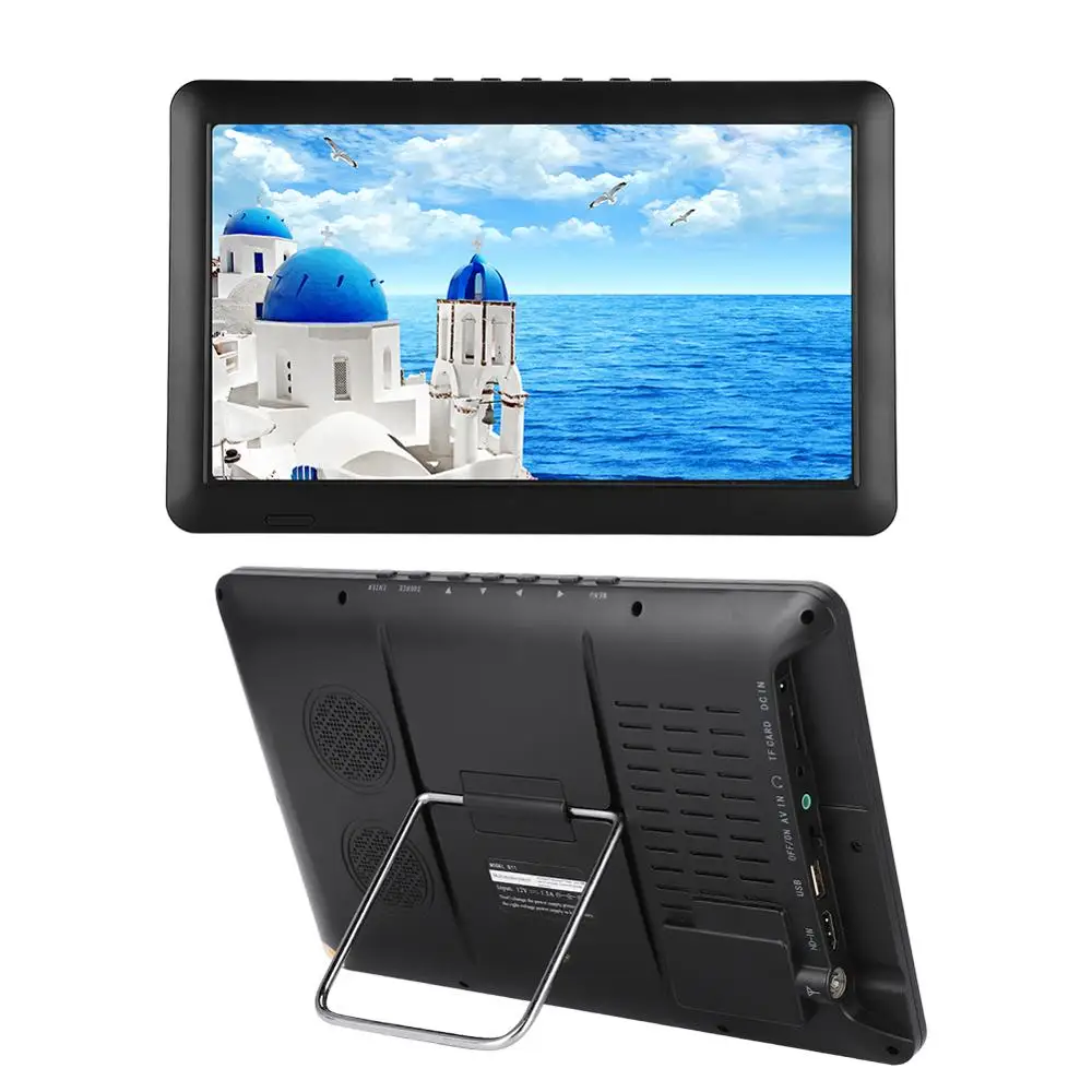 Портативный телевизор LEADSTAR 11 дюймов DT/T2 1080P HD цифровой аналоговый с подставкой