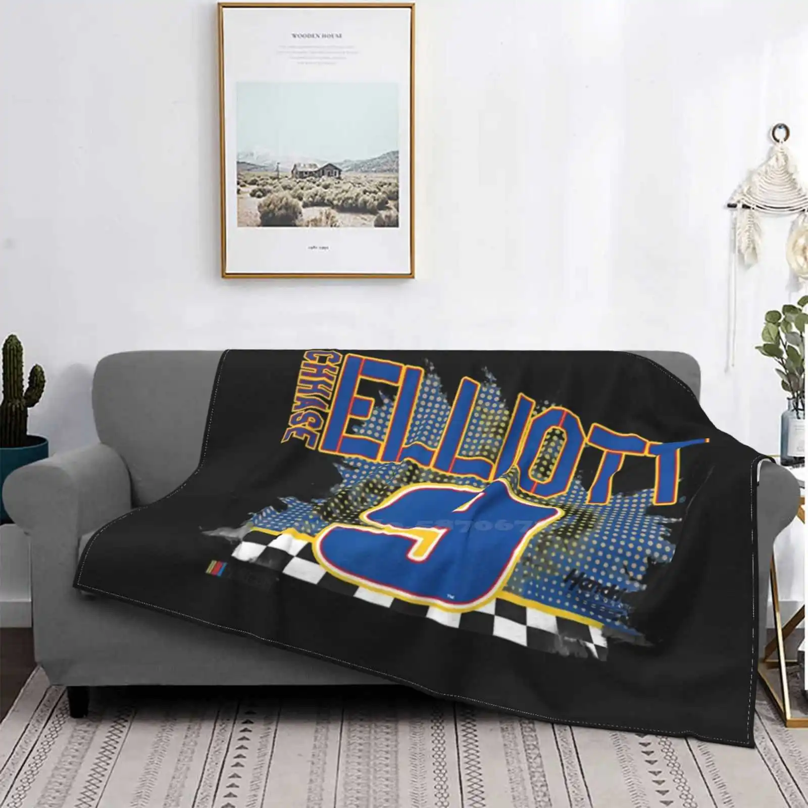 

- Chase Elliott - Dust Storm Car Shaggy Throw Soft Blanket Sofa/Bed/Travel Love Gifts Dust Storm Car