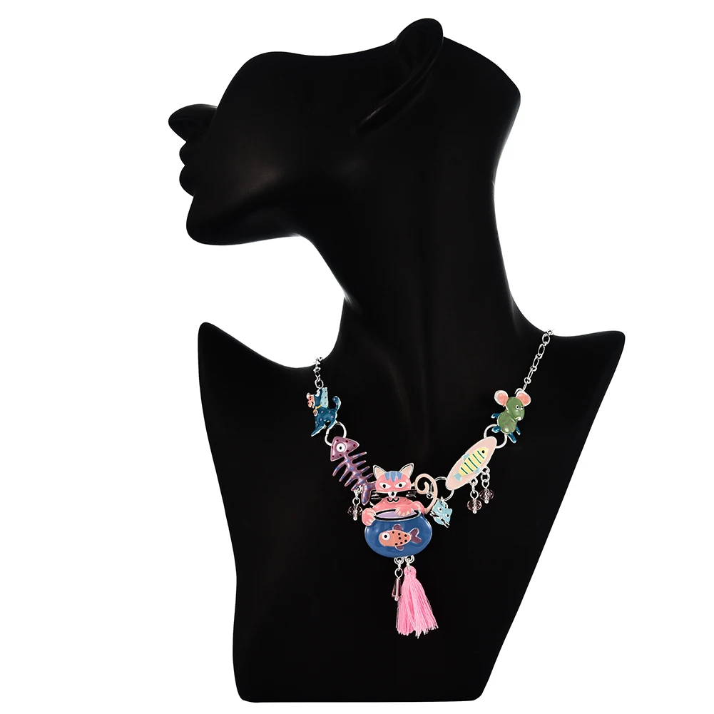 Модное ожерелье-чокер для женщин металлическая эмалированная подвеска на шею