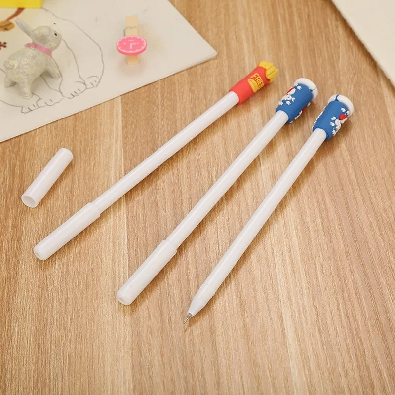 20PCs Gel Pens Creative Stationery Cartoon Chips Neutral Pen Students Cute Pens School Office Supplies Stationery Wholesale