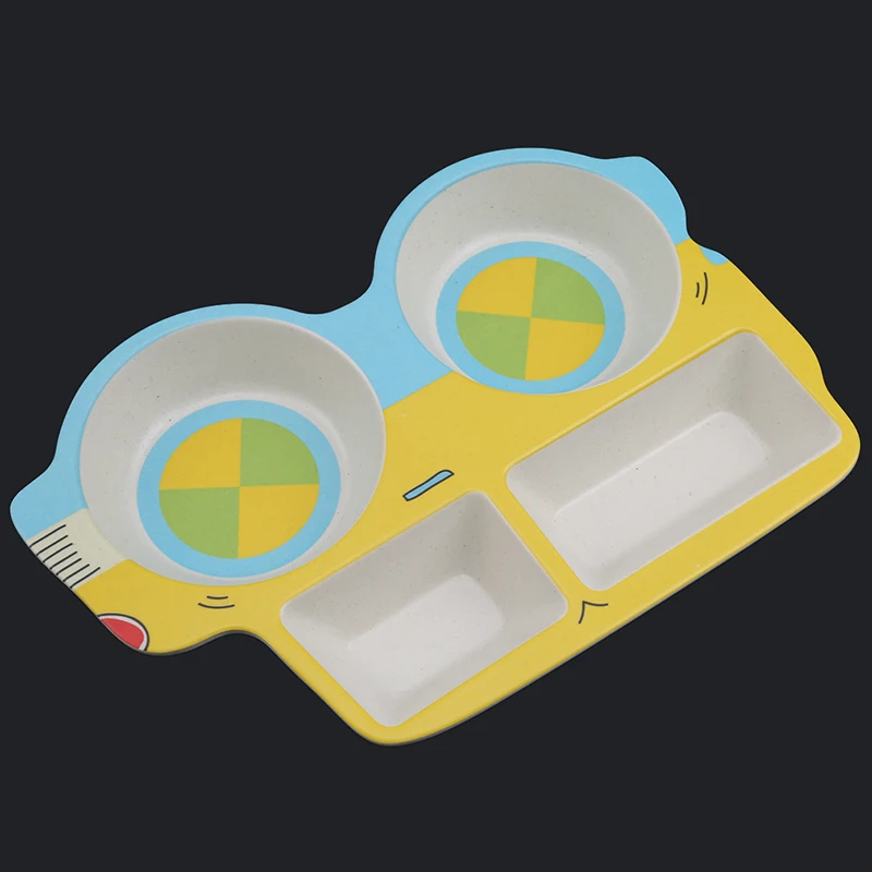 Детские кухонные аксессуары милая посуда для малышей автомобильный отсек миска
