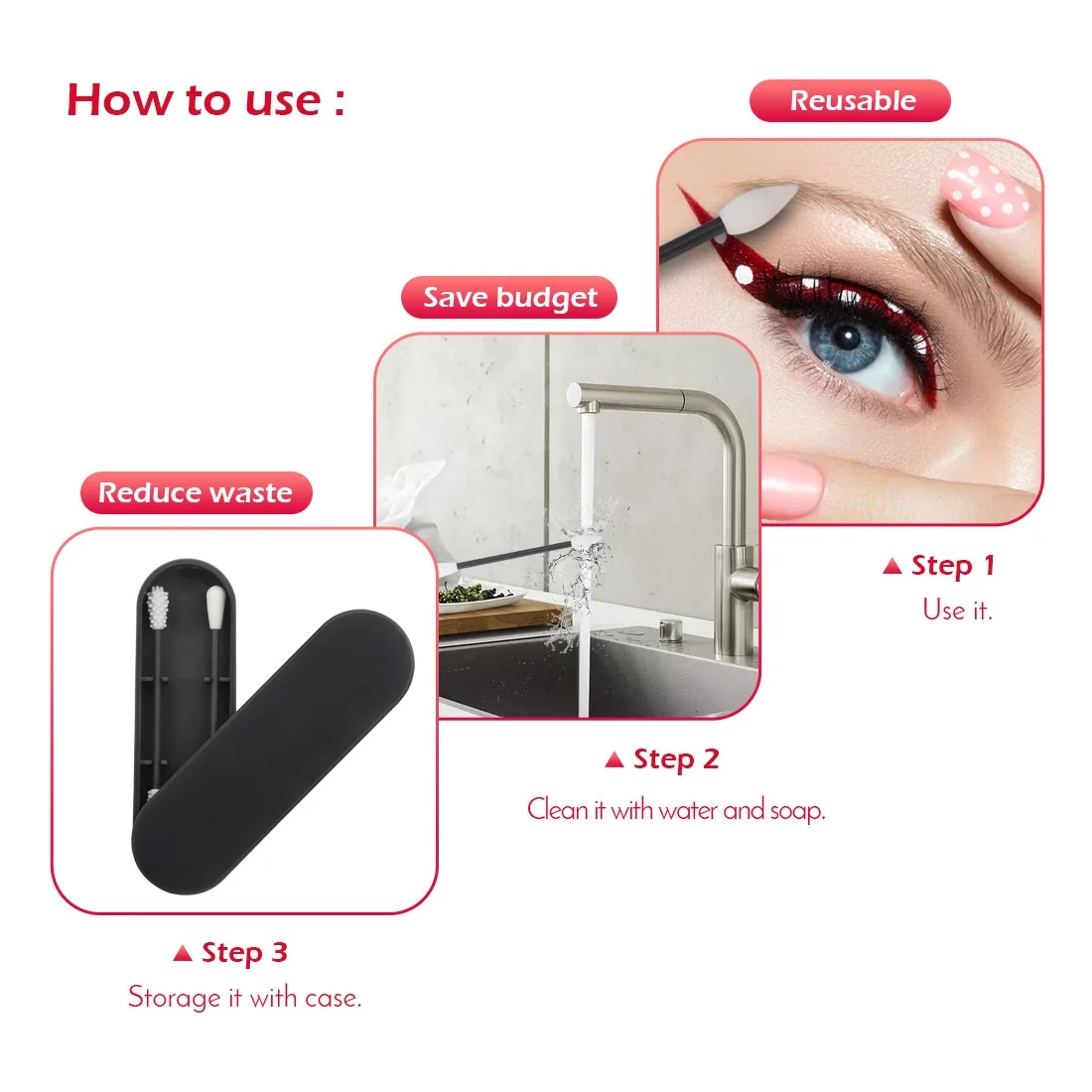 2 шт. многоразовые ватные палочки для ушей | Красота и здоровье