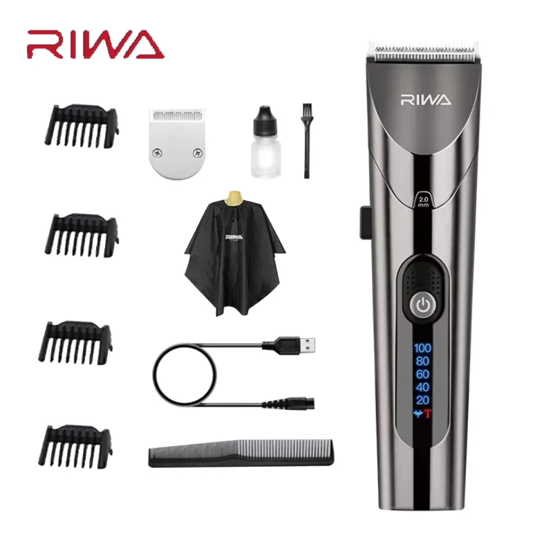 

Машинка для стрижки волос RIWA, аккумуляторная, перезаряжаемая, с регулируемой скоростью, для мужчин и детей, 6305