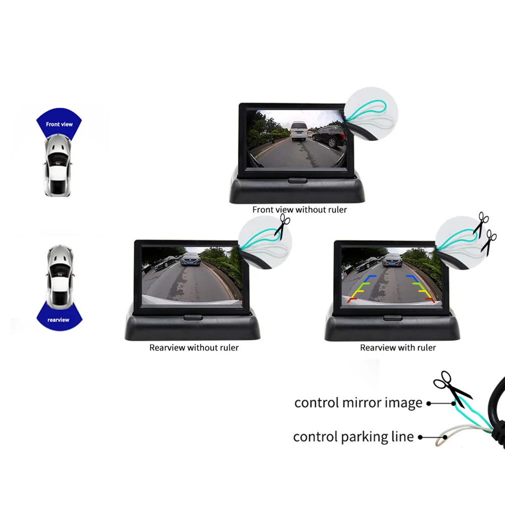 Smartour Universal Автомобильная камера заднего вида 170 ° объектив рыбий глаз ночное