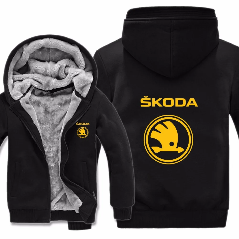 

Skoda Hoodies Jacket Winter Mans Unisex Casual Wool Liner Fleece Man Coat Skoda Sweatshirts Pullover