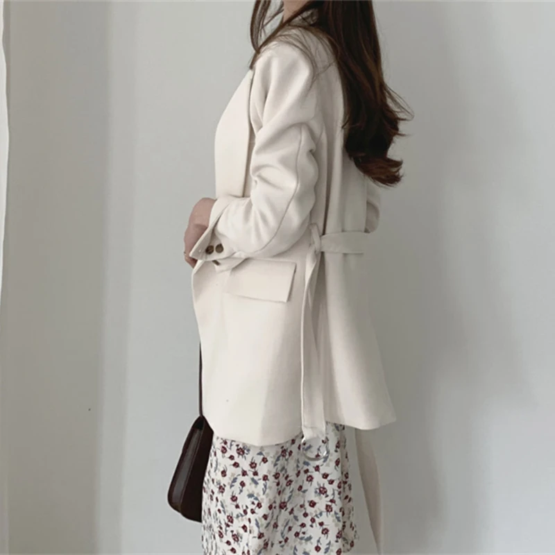 Новинка 2020 осенне зимние женские блейзеры куртки с карманами в Корейском стиле