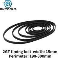 gktools c 23 3d printer belt gt2 closed loop rubber 2gt timing width 15mm length 190 192 200 202 220 240 250 260 280 294 300 mm