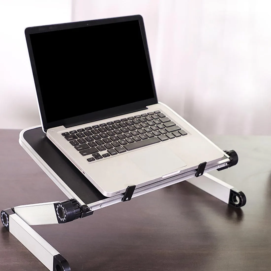 

Aluminum Alloy Foldable Laptop Lightweight for MacBook Portable Adjustable Computer Stand Notebook Folding Desk Table