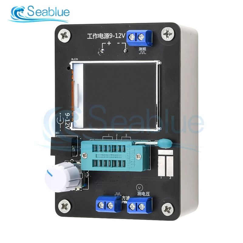 2021 nuevo GM328A Transistor Tester diodo de capacitancia medidor de frecuencia de voltaje ESR PWM generador de señal de onda cuadrada W/caja de la batería