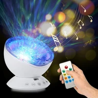 ocean wave projector lamps with music player mood lighting romantic color changing led party decorations projection nightlight