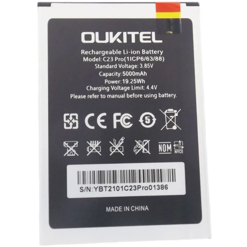 100% Оригинальный аккумулятор для OUKITEL C23 Pro 5000mAh Долгое время ожидания Высокая | Mobile Phone Batteries -1005003535972561