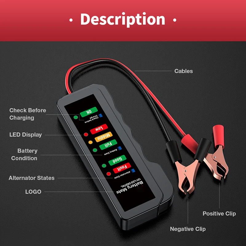 2020 тестер автомобильной батареи тормозной жидкости Цифровой Тестер цепи 12 В для