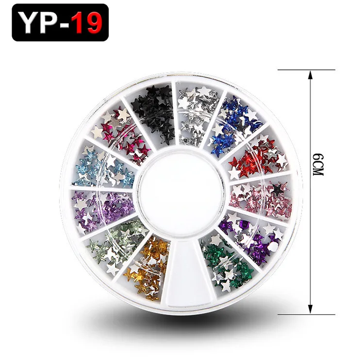 1 коробка смешанный цвет декоративный камень для ногтей цветные стразы